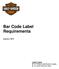 Bar Code Label Requirements January 2014