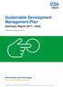 Sustainable Development Management Plan