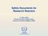 Safety Documents for Research Reactors
