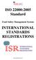 ISO 22000:2005 Standard INTERNATIONAL STANDARDS REGISTRATIONS