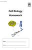 Cell Biology Homework