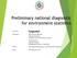 Preliminary national diagnostic for environment statistics