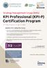 KPI Professional (KPI-P) Certification Program