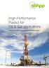 High-Performance Plastics for Oil & Gas applications. Resins & Molding Compounds for Oil & Gas Industry