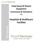 Whitepaper. Hospitals & Healthcare Facilities. Fixed Asset & Clinical Equipment. Inventories & Valuations. for