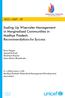 Scaling Up Wisewater Management in Marginalized Communities in Madhya Pradesh: Recommendations for Success