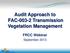 Audit Approach to FAC Transmission Vegetation Management FRCC Webinar