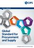 Version 2.0 Published Global Standard for Procurement and Supply