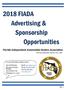 2018 FIADA Advertising & Sponsorship Opportunities