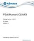 PSA (Human) CLIA Kit. Catalog Number KA assays Version: 01. Intended for research use only.