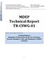 MDEP. Technical Report TR-CSWG-01