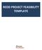 REDD PROJECT FEASIBILITY TEMPLATE