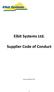 Elbit Systems Ltd. Supplier Code of Conduct