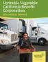 Veritable Vegetable California Benefit Corporation 2016 ANNUAL REPORT