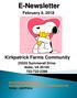 E-Newsletter. February 9, Kirkpatrick Farms Community Summerall Drive Aldie, VA