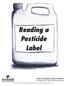 Reading a Pesticide Label