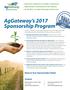 AgGateway s 2017 Sponsorship Program