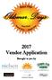 2017 Vendor Application. Brought to you by