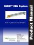 Product Manual. QUEST CEN System. Redirective, Bidirectional Crash Cushion ENERGY ABSORPTION