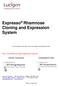 Expresso Rhamnose Cloning and Expression System