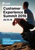 Customer Experience Summit 2016