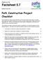 Path Construction Project Checklist