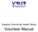 Vaughan Community Health Centre. Volunteer Manual