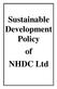 Sustainable Development Policy of NHDC Ltd