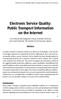 Electronic Service Quality: Public Transport Information on the Internet