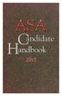 ASA. andidate Handbook