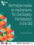 Normative review on mechanisms for Civil Society Participation in the OAS