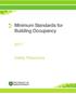 Minimum Standards for Building Occupancy. Safety Resources