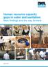 Human resource capacity gaps in water and sanitation: Main findings and the way forward
