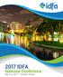 2017 IDFA. National Conference May 3-5, 2017 Orlando, Florida