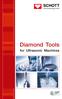 Diamond Tools. for Ultrasonic Machines