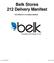 Belk Stores 212 Delivery Manifest. X12/V4030/212: 212 Delivery Manifest
