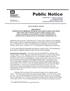 Public Notice 15 DAY PUBLIC NOTICE