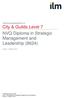 Technical specifications for City & Guilds Level 7 NVQ Diploma in Strategic Management and Leadership (8624)