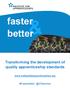 faster better Transforming the development of quality apprenticeship standards