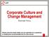 Corporate Culture and Change Management