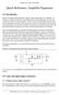 Quick Reference: Amplifier Equations
