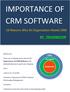 IMPORTANCE OF CRM SOFTWARE