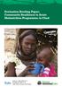 Evaluation Briefing Paper: Community Resilience to Acute Malnutrition Programme in Chad