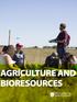 AGRICULTURE AND BIORESOURCES