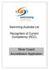 Swimming Australia Ltd. Recognition of Current Competency (RCC) Silver Coach Accreditation Application