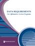 DATA REQUIREMENTS For Affirmative Action Programs