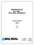 PROPERTIES OF BAL SEAL PTFE SEAL MATERIALS