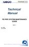 Technical Manual PE PIPE SYSTEM MAINTENANCE GUIDE ISSUE 1.1