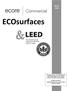 ECOsurfaces. March. How ECOsurfaces Can Contribute to Obtaining LEED v4 Credits. March. March