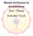 Master of Science in Accountancy Non Thesis Industry Track
